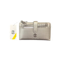 W008 CXL Christian Lacroix Bryce Pewter Pebbled ID Fold Zip Wallet NWT