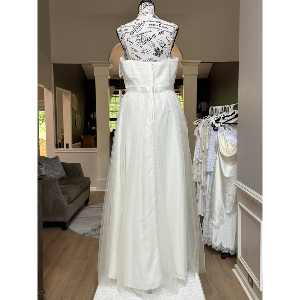 WG005 Adagio Size 14 Ivory Tulle A-Line Bridal Bridesmaid Gown New with Tags