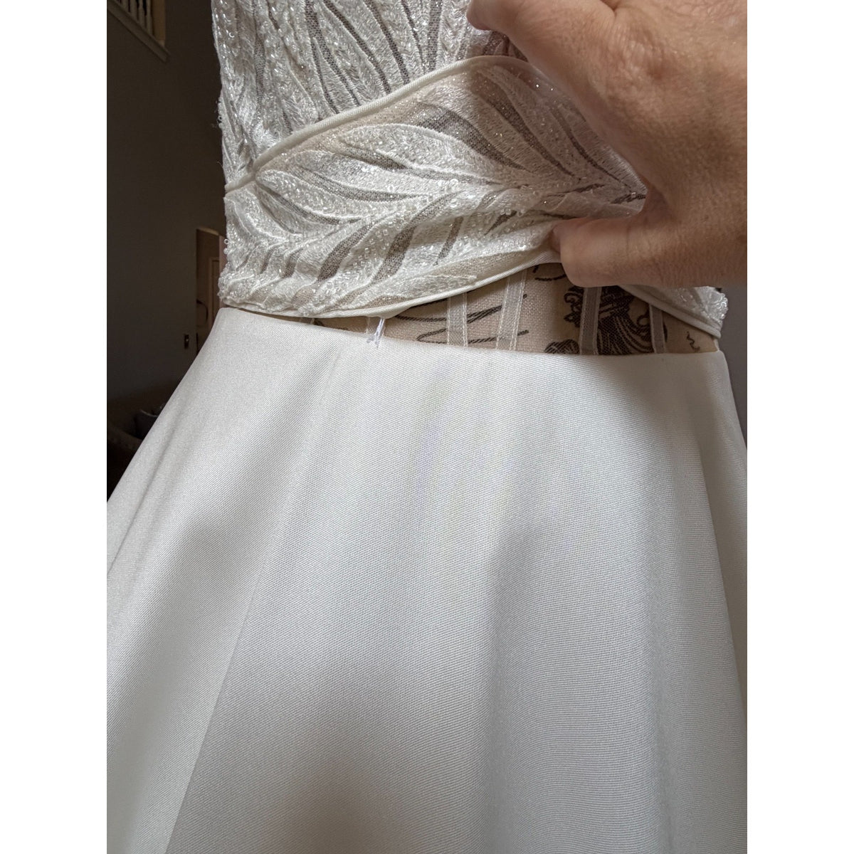 WG003 Madison James Ivette MJ963 Size 12 Ivory Mikado Ballgown Wedding Dress