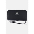 W007 CXL Christian Lacroix Brandy Black Pebbled Double Zip Wristlet Wallet NWT