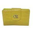 W009 CXL Christian Lacroix Forestis Croco Bi Fold Wallet Moss NWT