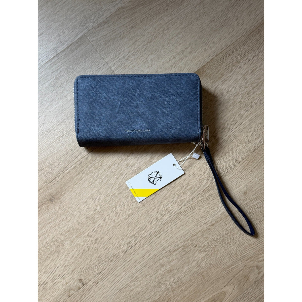 W005 CXL Christian Lacroix Ames Indigo Double-Zip Wristlet Wallet NWT