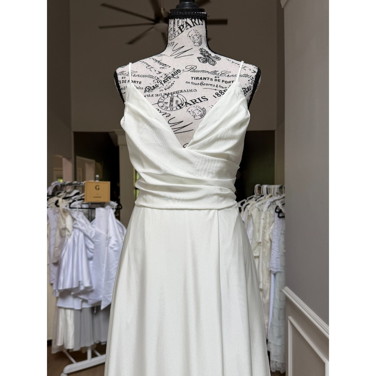 WG016 Lulus Choose Your Love White Surplice Maxi Dress Size 8 NWT