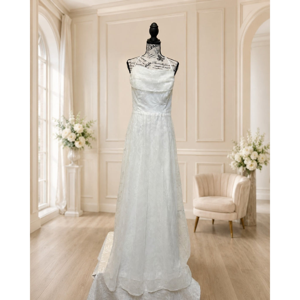 WG020 WENKAFO NWT Size 14 Convertible Tie-Shoulder Formal Gown