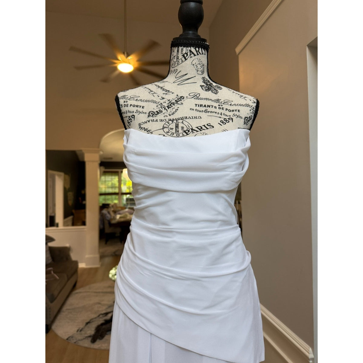 WG010 Size 14 White Strapless Sweetheart Corset A-Line Wedding Gown