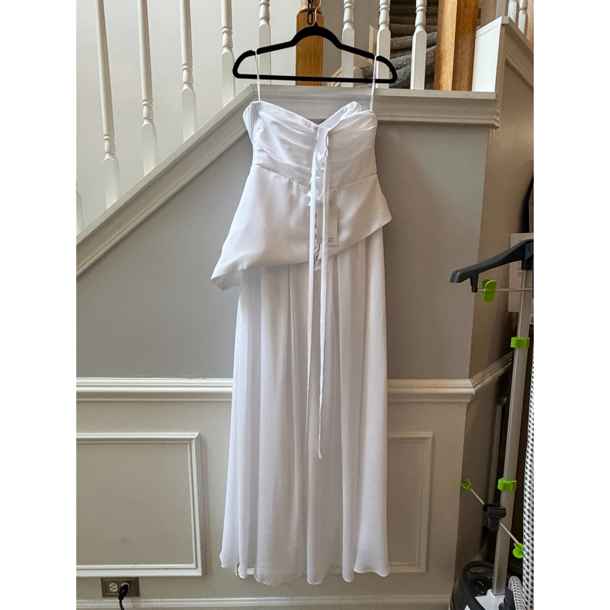 WG010 Size 14 White Strapless Sweetheart Corset A-Line Wedding Gown