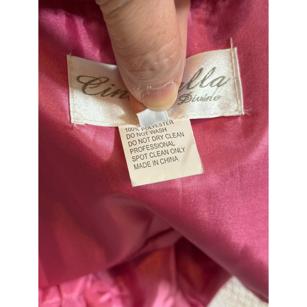 G001 Cinderella Divine Fuchsia Pink Ruffle Rosette Mini Formal Dress Size 4