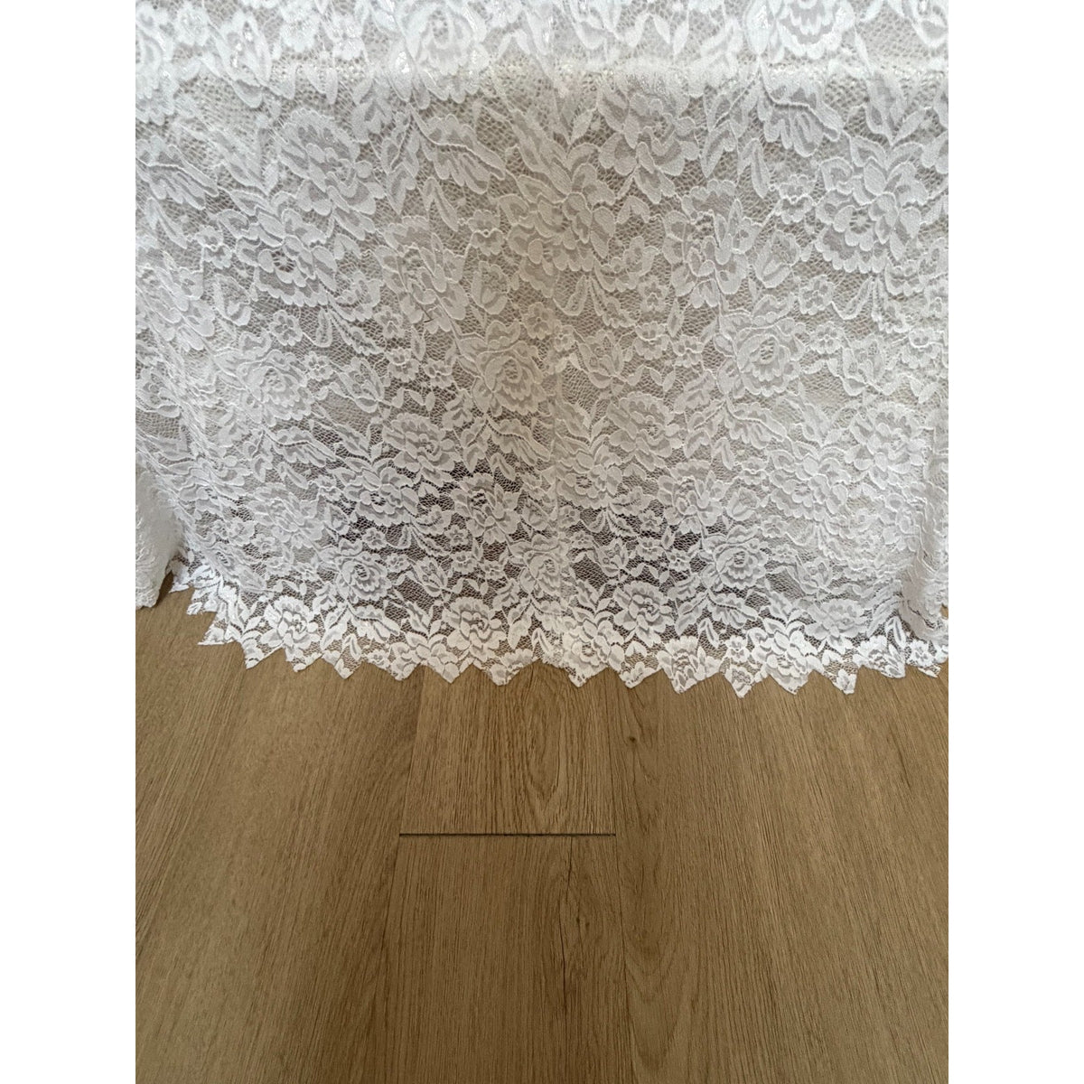 WG017 Size 10 White Lace Mermaid Wedding Gown Dress Excellent