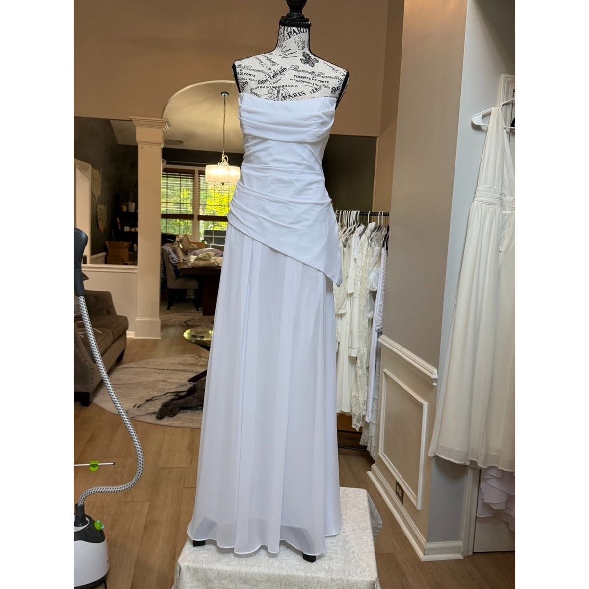 WG010 Size 14 White Strapless Sweetheart Corset A-Line Wedding Gown