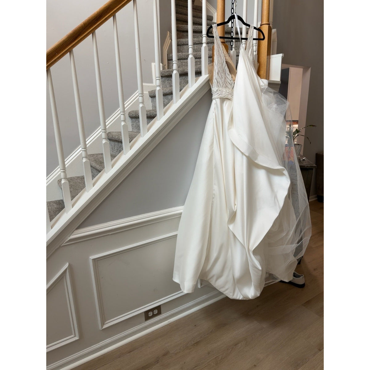 WG003 Madison James Ivette MJ963 Size 12 Ivory Mikado Ballgown Wedding Dress