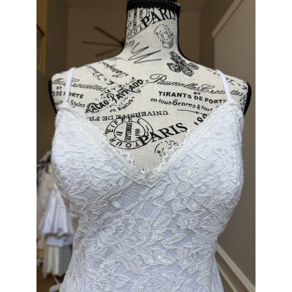 WG017 Size 10 White Lace Mermaid Wedding Gown Dress Excellent